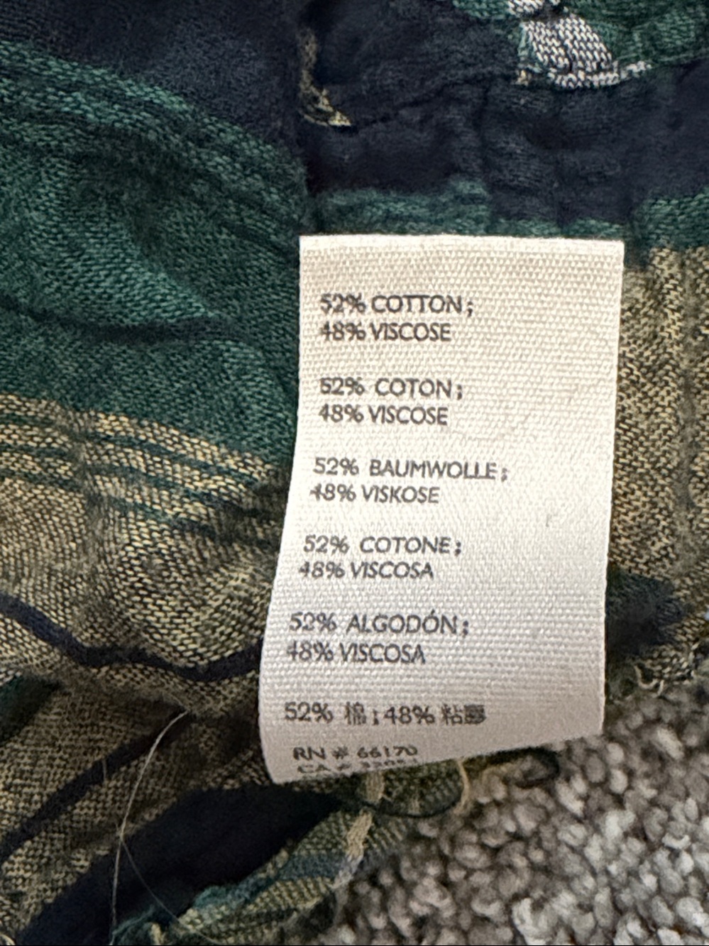 We The Free Flannel Top Size Small Green Plaid - Picture 10 of 10